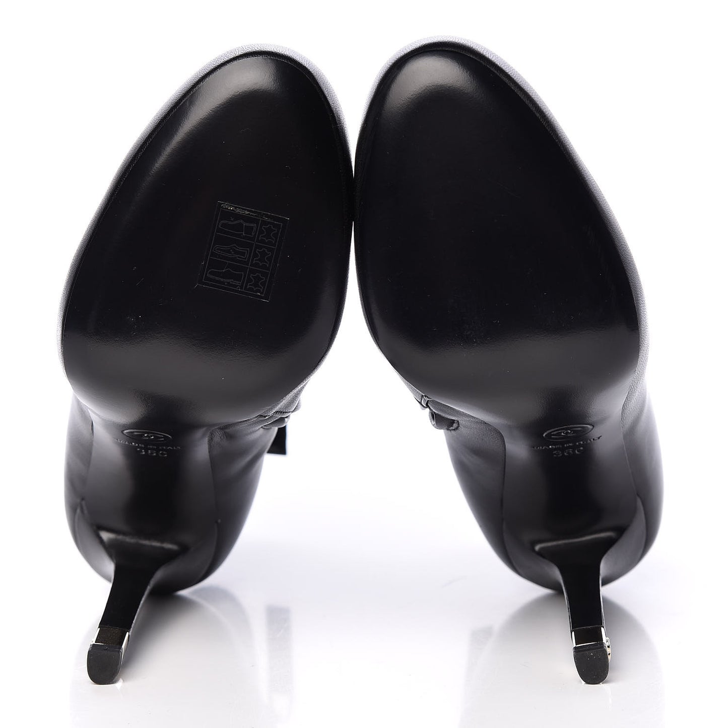 Lambskin Short Ankle Boots 36 Black