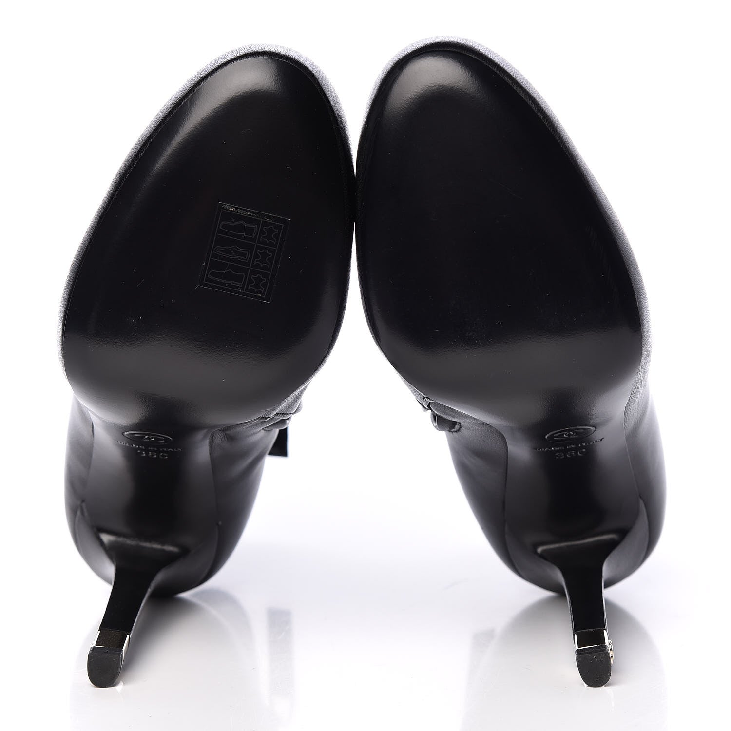 Chanel Lambskin Short Ankle Boots 36 Black 6 of 7