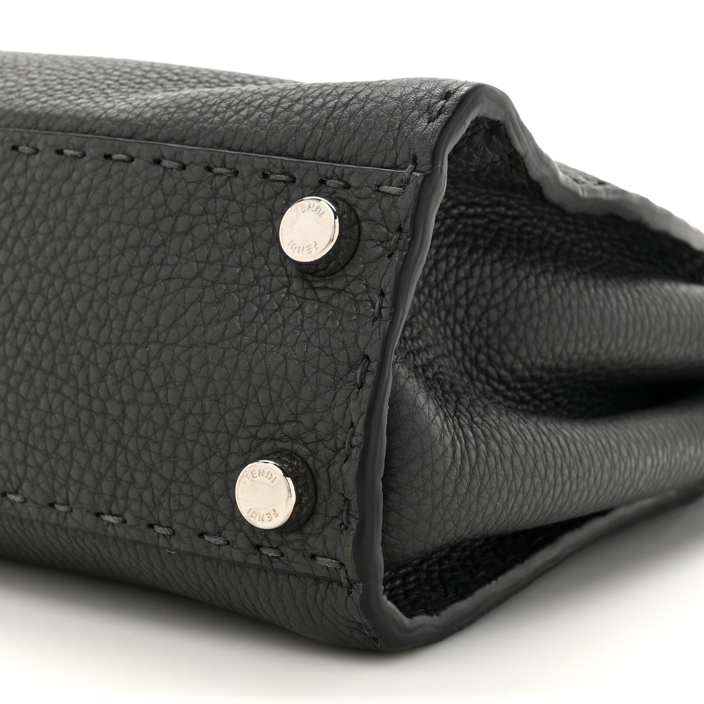 Cuoio Romano Selleria Bi-Color Mini Peekaboo Iconic Satchel Asfalto Latte