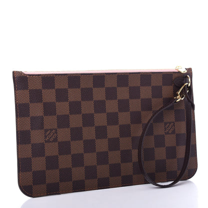 Louis Vuitton Damier Ebene Neverfull MM GM Pochette Rose Ballerine 3 of 7
