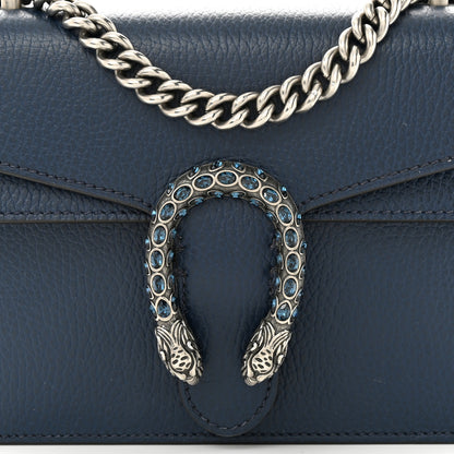 Gucci Dollar Calfskin Crystal Mini Dionysus Shoulder Bag Blue Agata Montana Sapphire 8 of 10