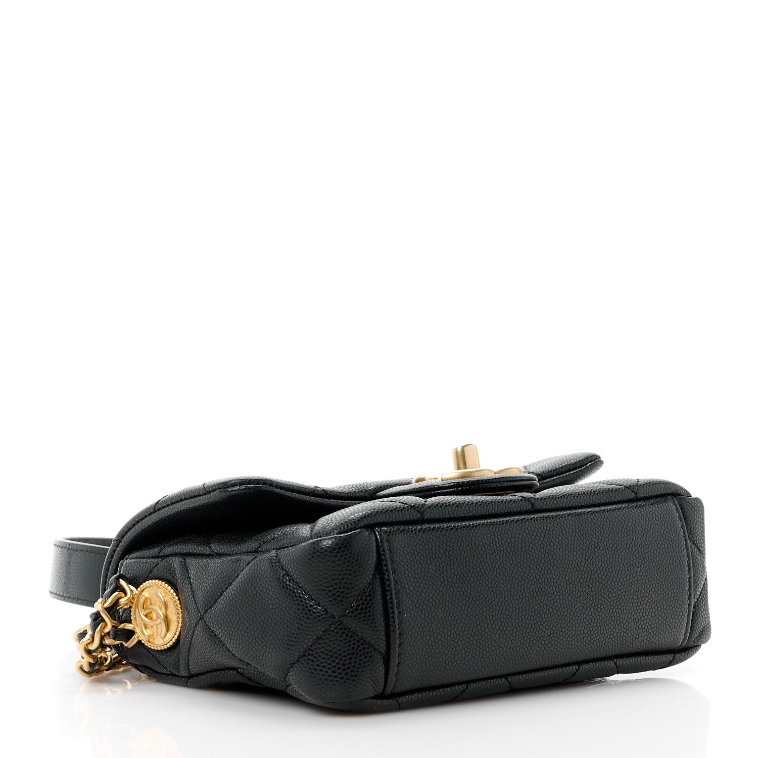 Chanel Caviar Quilted Mini Twist Your Buttons Flap Black 4 of 12