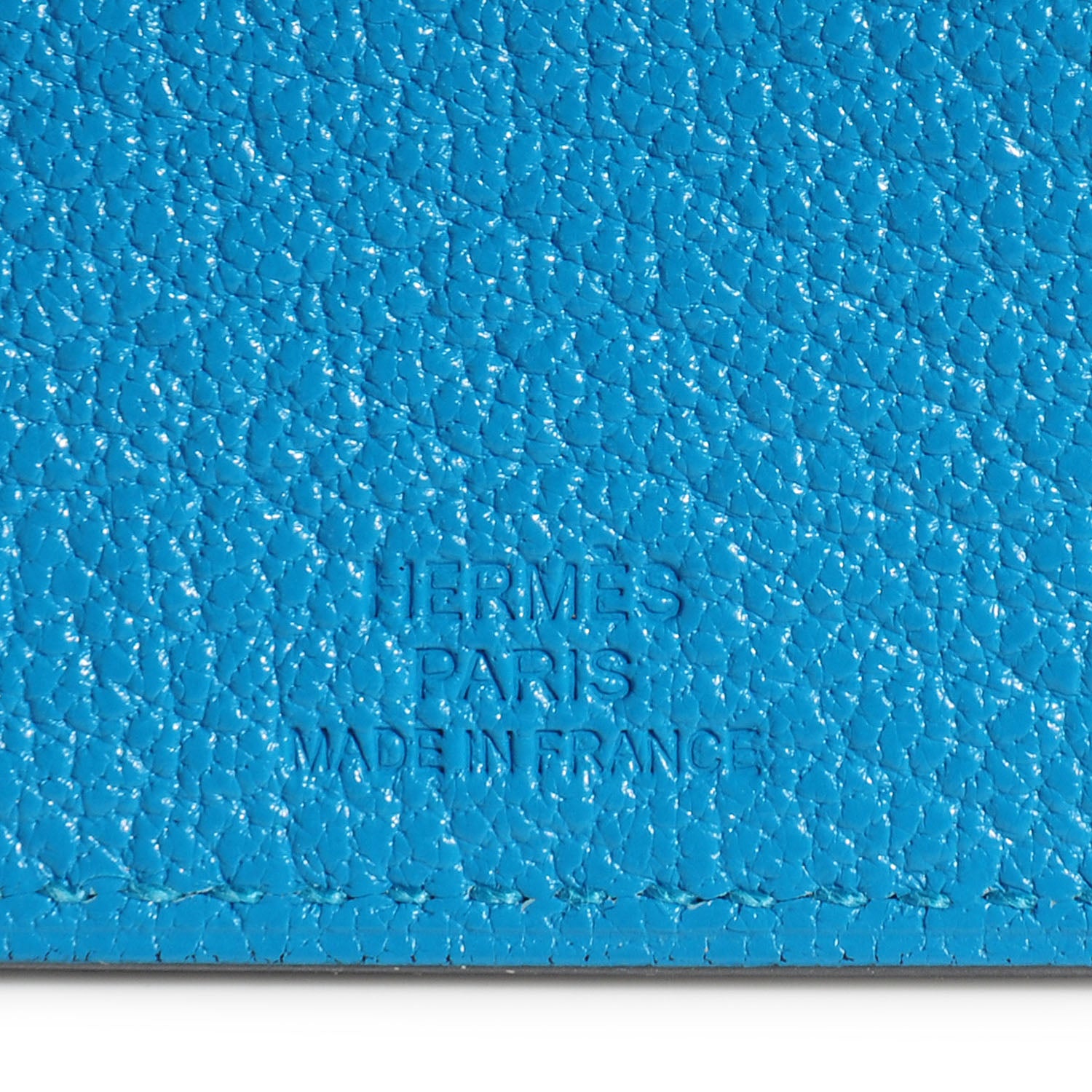 Hermes Chevre Mysore Tarmac Passport Holder PM Turquoise 4 of 7