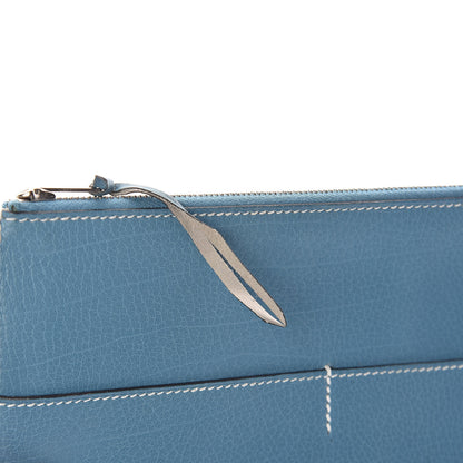 Hermes Togo Dogon Duo Wallet Blue Jean 11 of 11