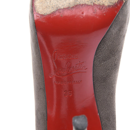 Christian Louboutin Suede Declic 120 Pumps 36 Elephant 9 of 10