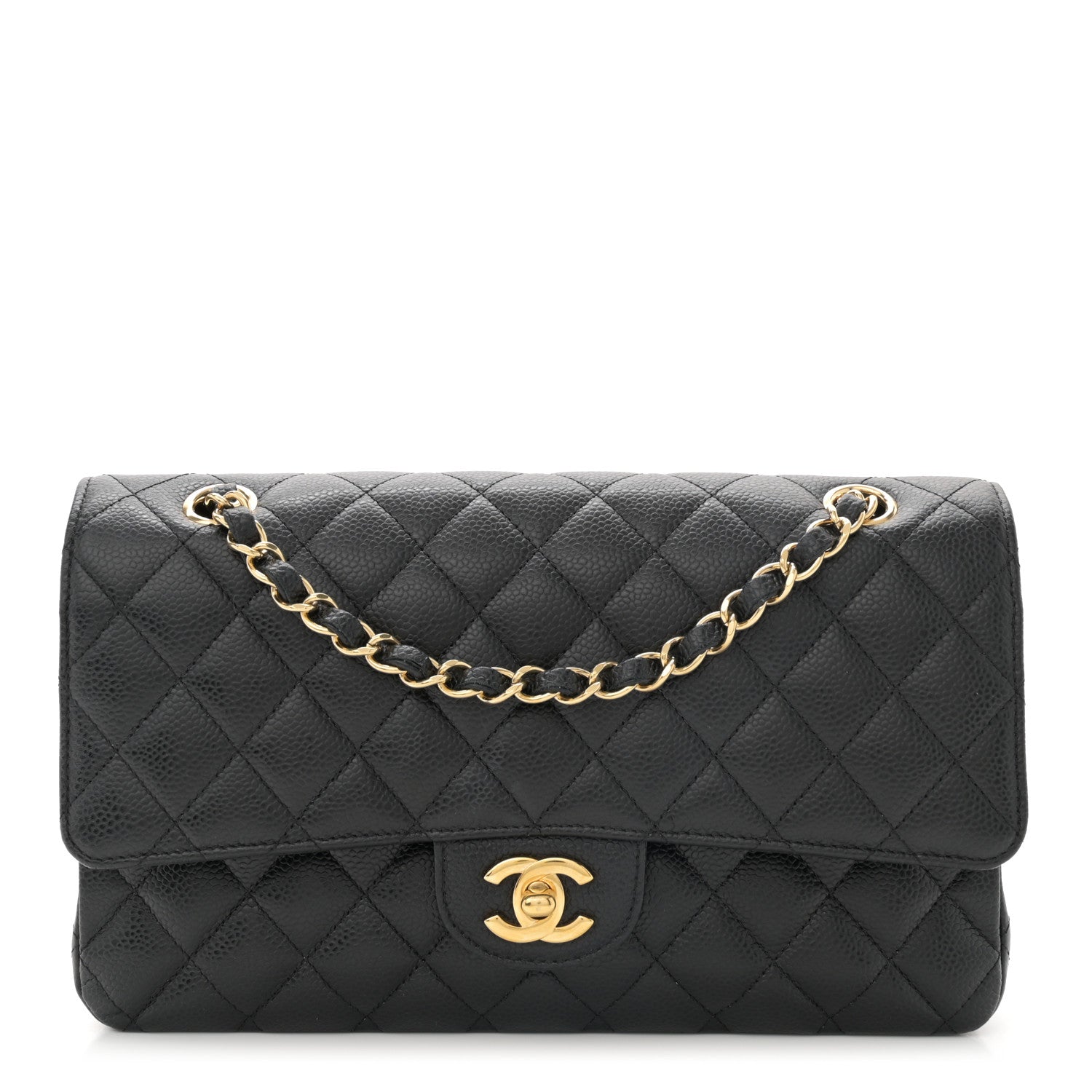 Chanel Caviar Quilted Medium Double Flap Black 1 of 10