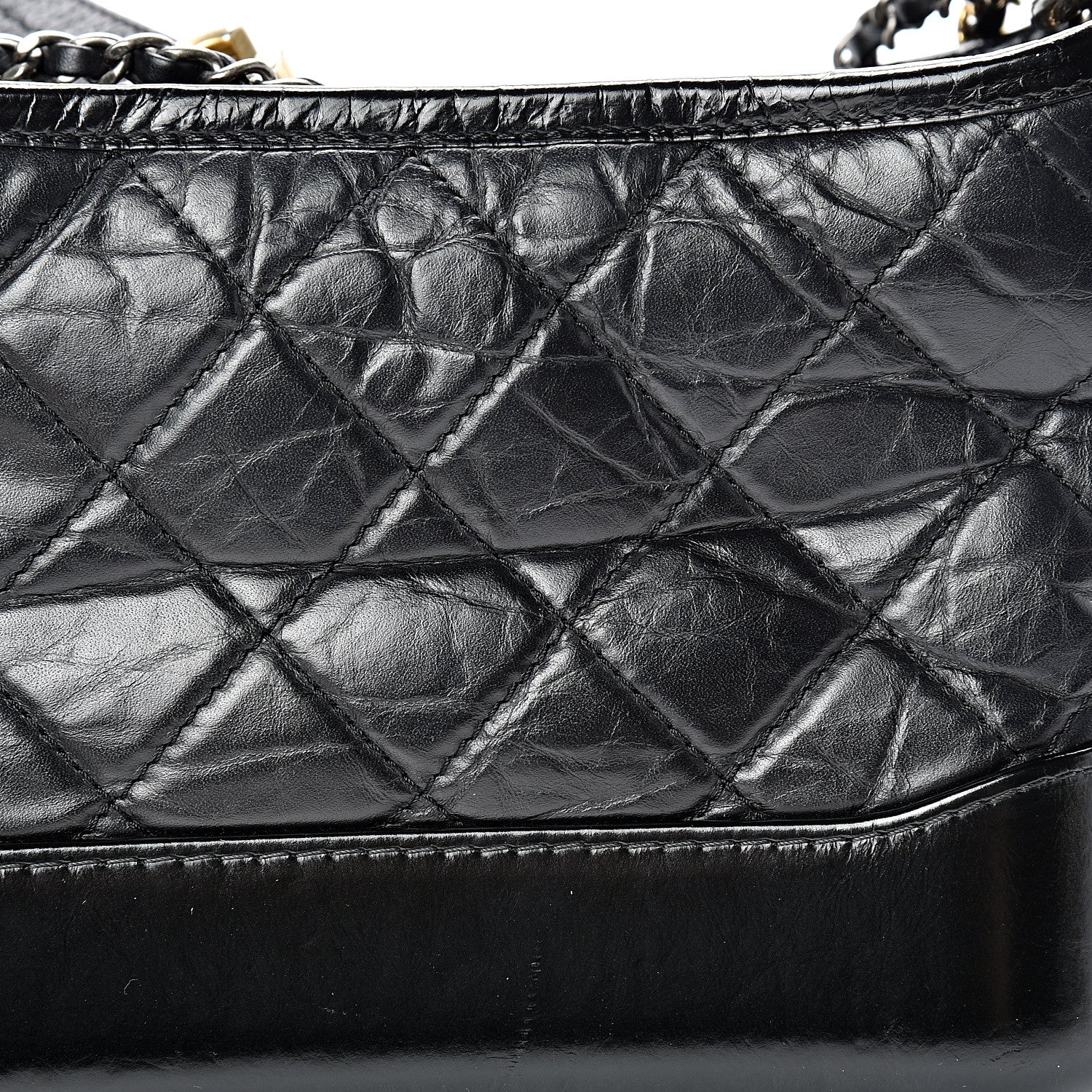 Chanel Aged Calfskin Quilted Small Gabrielle Hobo Black 11 of 13
