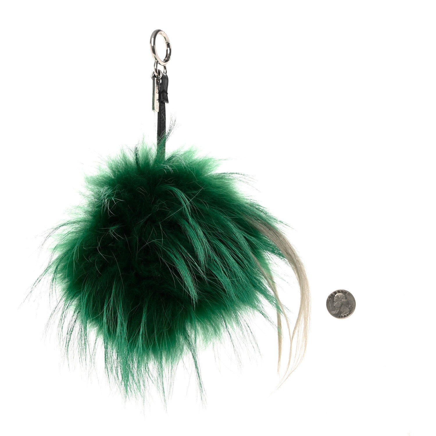 Fendi Fox Rabbit Goat Mink Fur Vitello Flamingo Minty Monster Bag Bug Charm Green Apple Multicolor 2 of 3