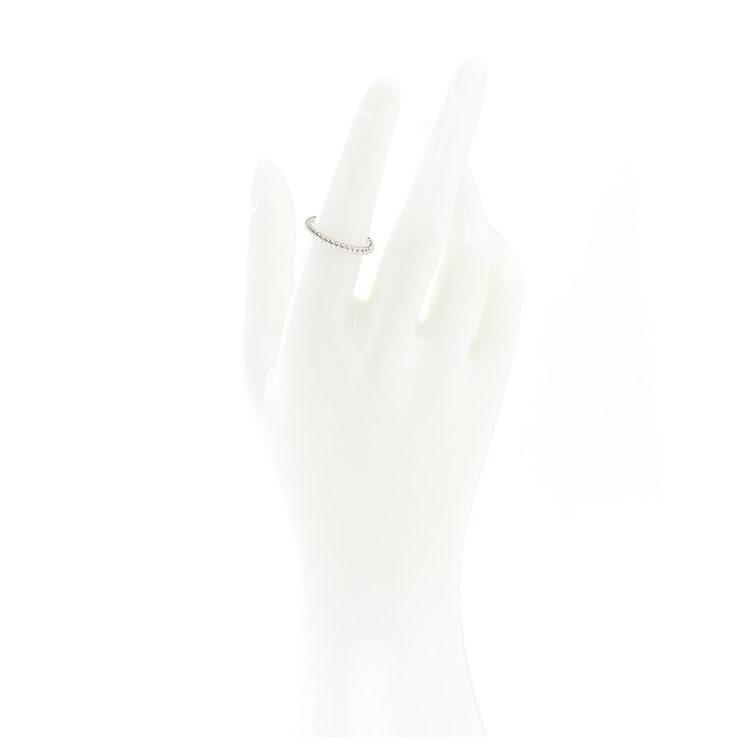 18K White Gold Small Perlee Ring 53 6.25