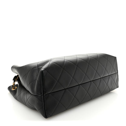 Chanel Calfskin Quilted Large Coco Base Shopping Bag Black 4 of 10