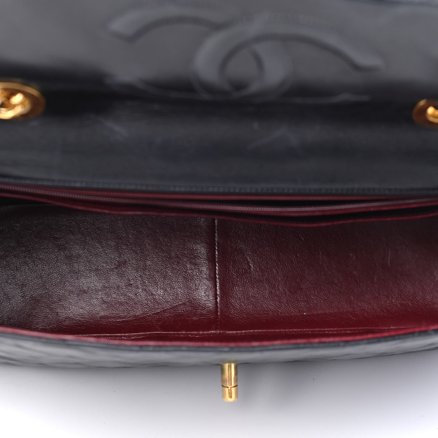 Chanel Lambskin Quilted XL Jumbo Single Flap Black 4 of 8