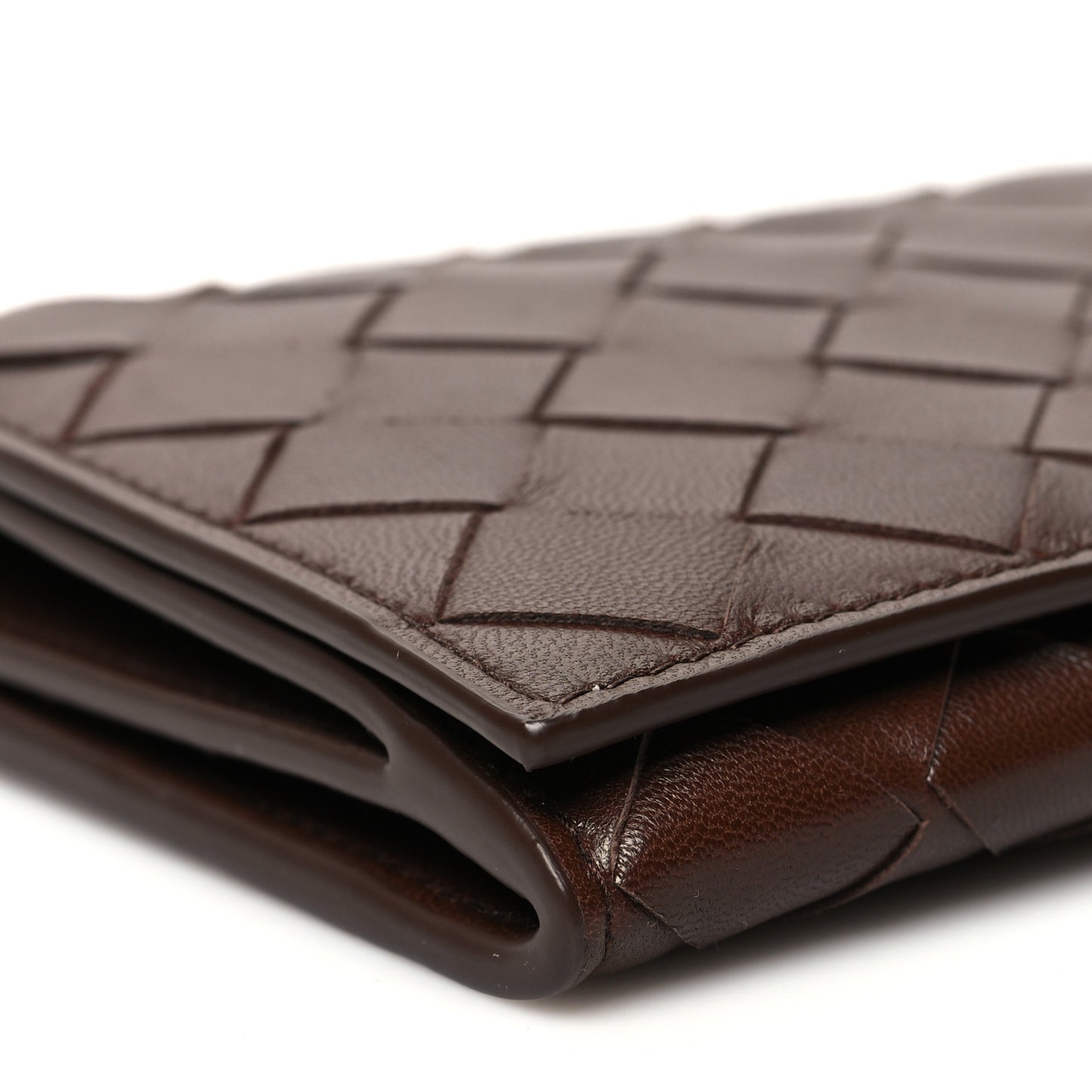 Nappa Intrecciato Long Slim Wallet Acorn