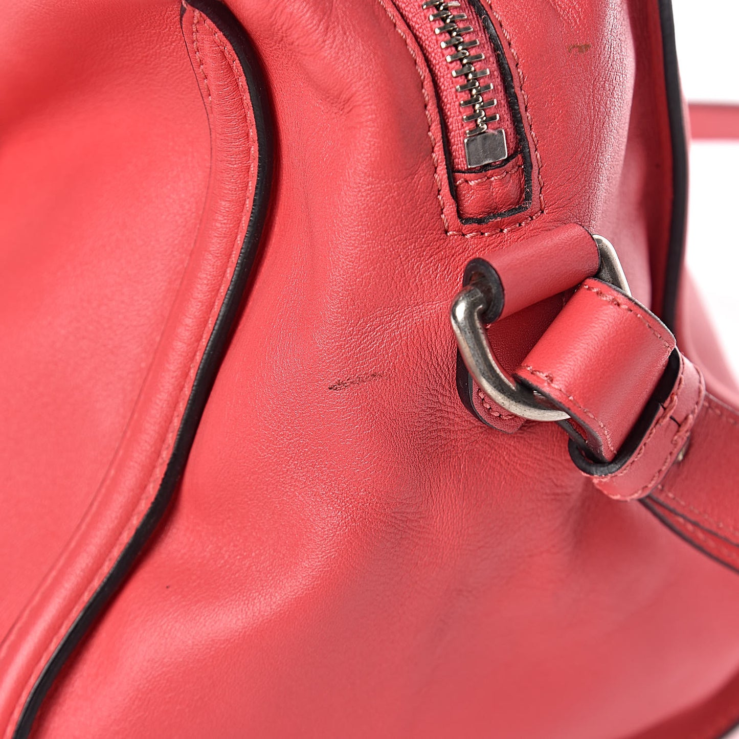 Calfskin Small Skull Padlock Zip Around Tote Pink