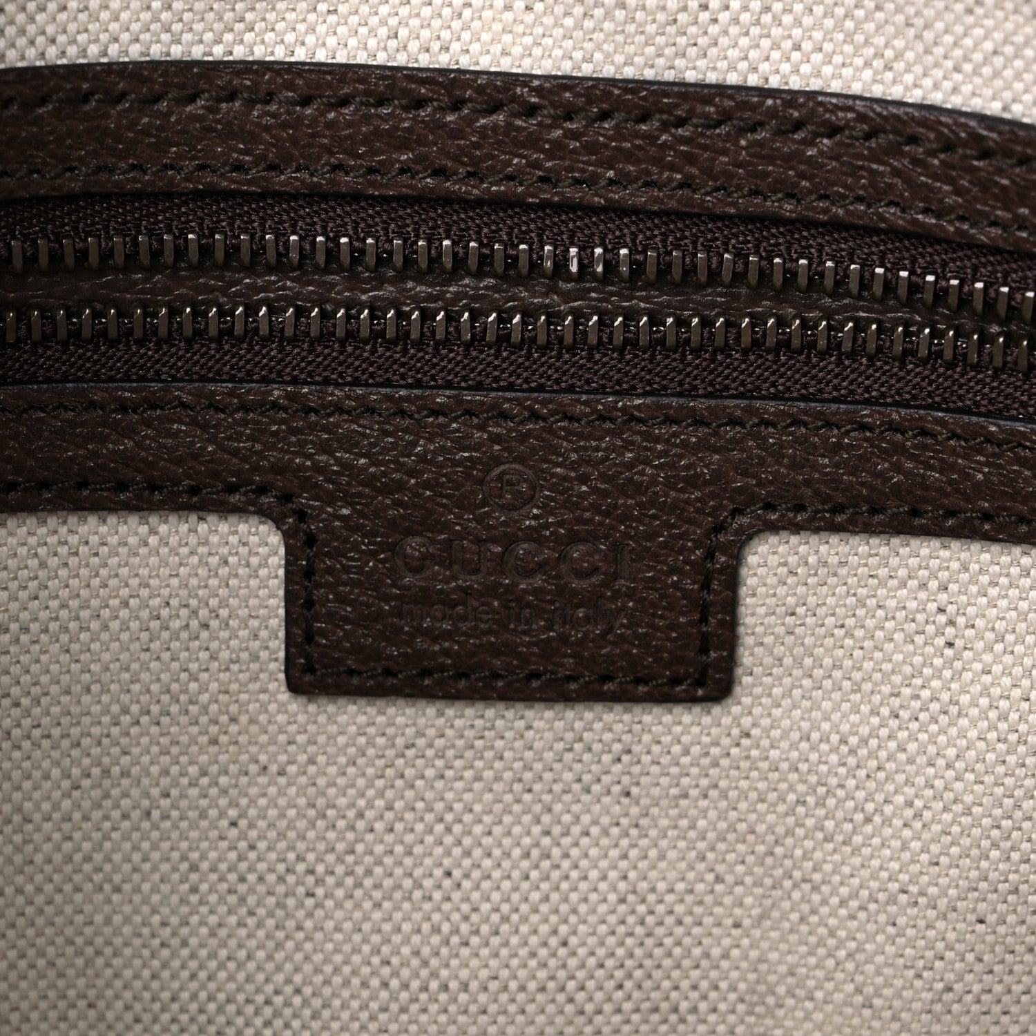Gucci GG Supreme Monogram Textured Dollar Calfskin Web Ophidia Wristlet Shoulder Bag Beige Ebony New Acero 7 of 15