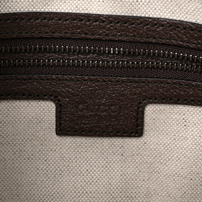 Gucci GG Supreme Monogram Textured Dollar Calfskin Web Ophidia Wristlet Shoulder Bag Beige Ebony New Acero 7 of 15