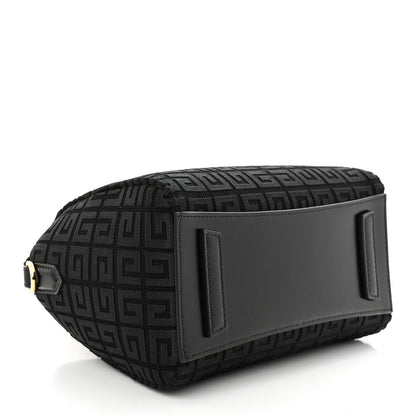 Givenchy Canvas Jacquard Embroidered Calfskin 4G Mini Antigona Black 4 of 9