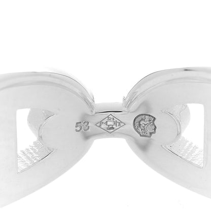 Hermes Sterling Silver PM Chaine d'Ancre Enchainee Band Ring 53 6.5 6 of 9