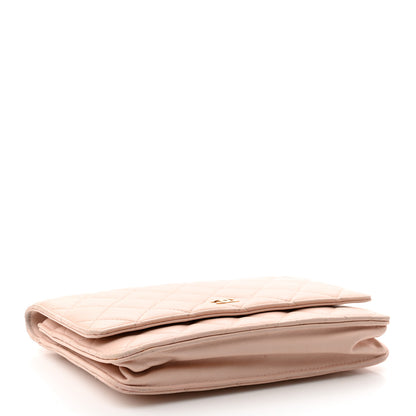 Chanel Lambskin Quilted Wallet On Chain WOC Light Pink 4 of 10