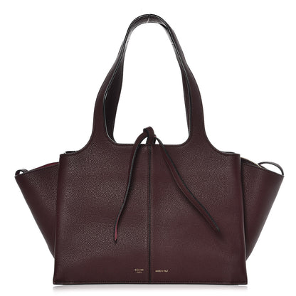Celine Baby Grained Calfskin Small Tri-Fold Bag Burgundy 1 of 10