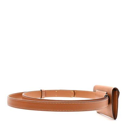 Hermes Epsom Kelly Pocket Belt Gold 2 of 8
