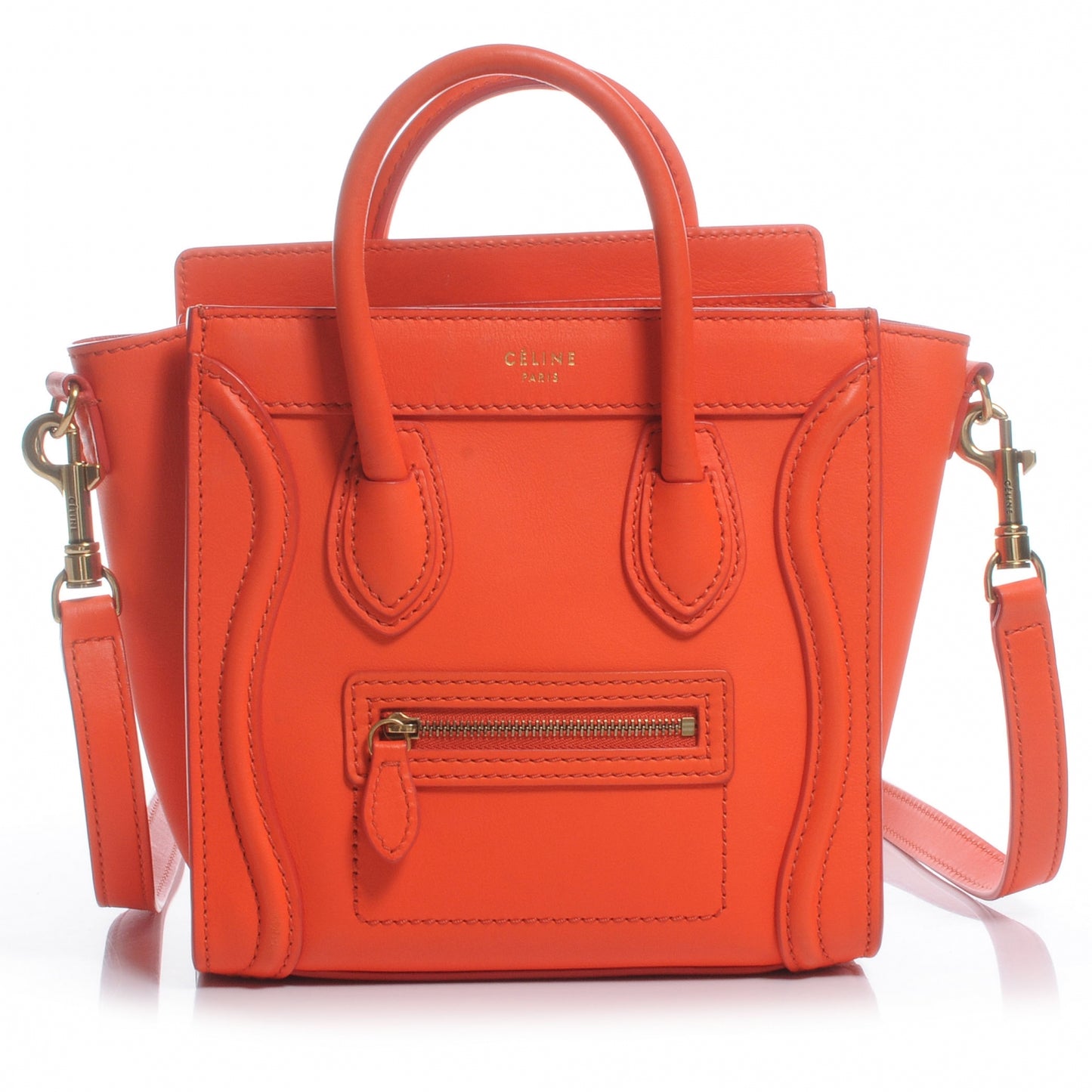 Smooth Calfskin Nano Luggage Orange