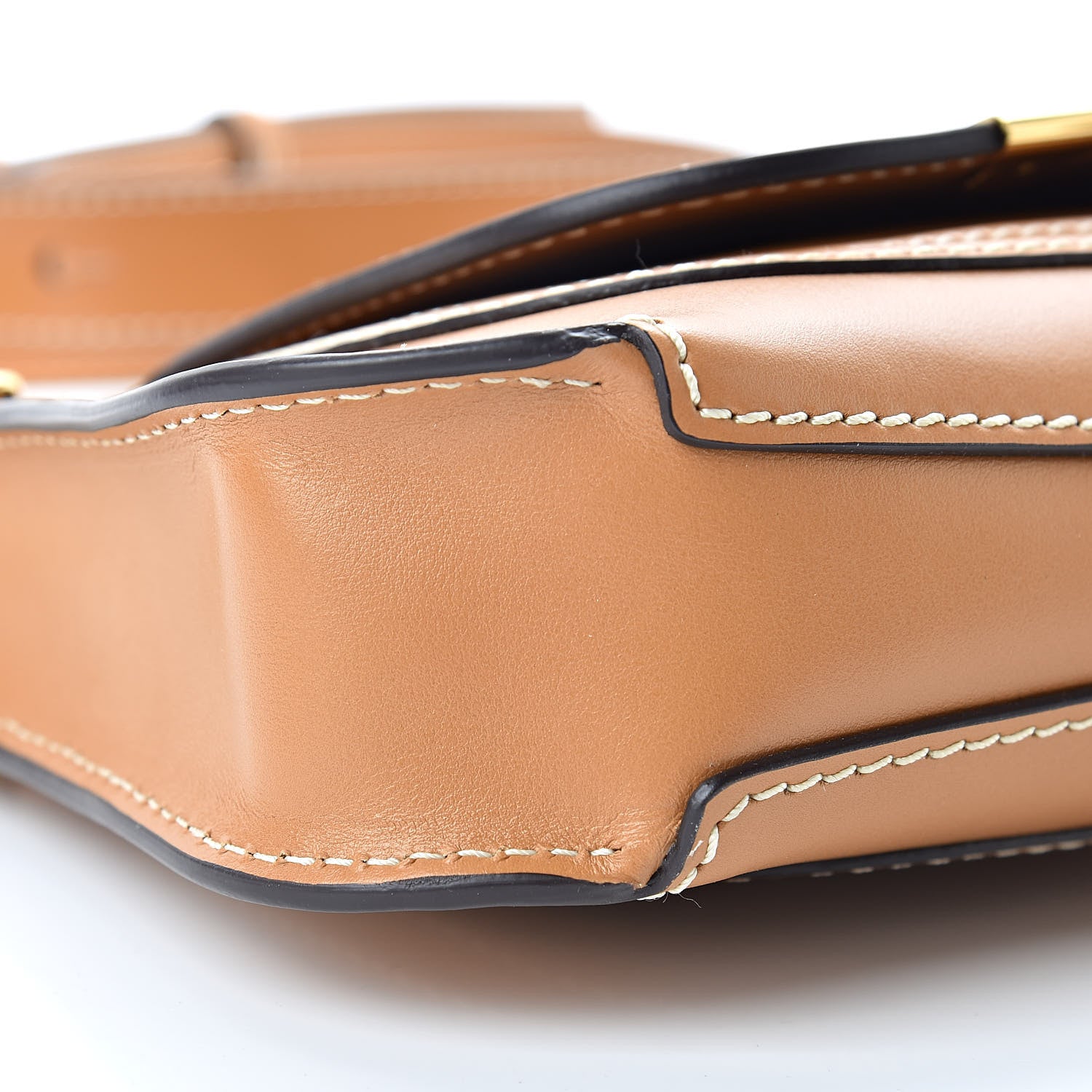 Chloe Shiny Calfskin Small Marcie Saddle Shoulder Bag Autumnal Brown 10 of 12