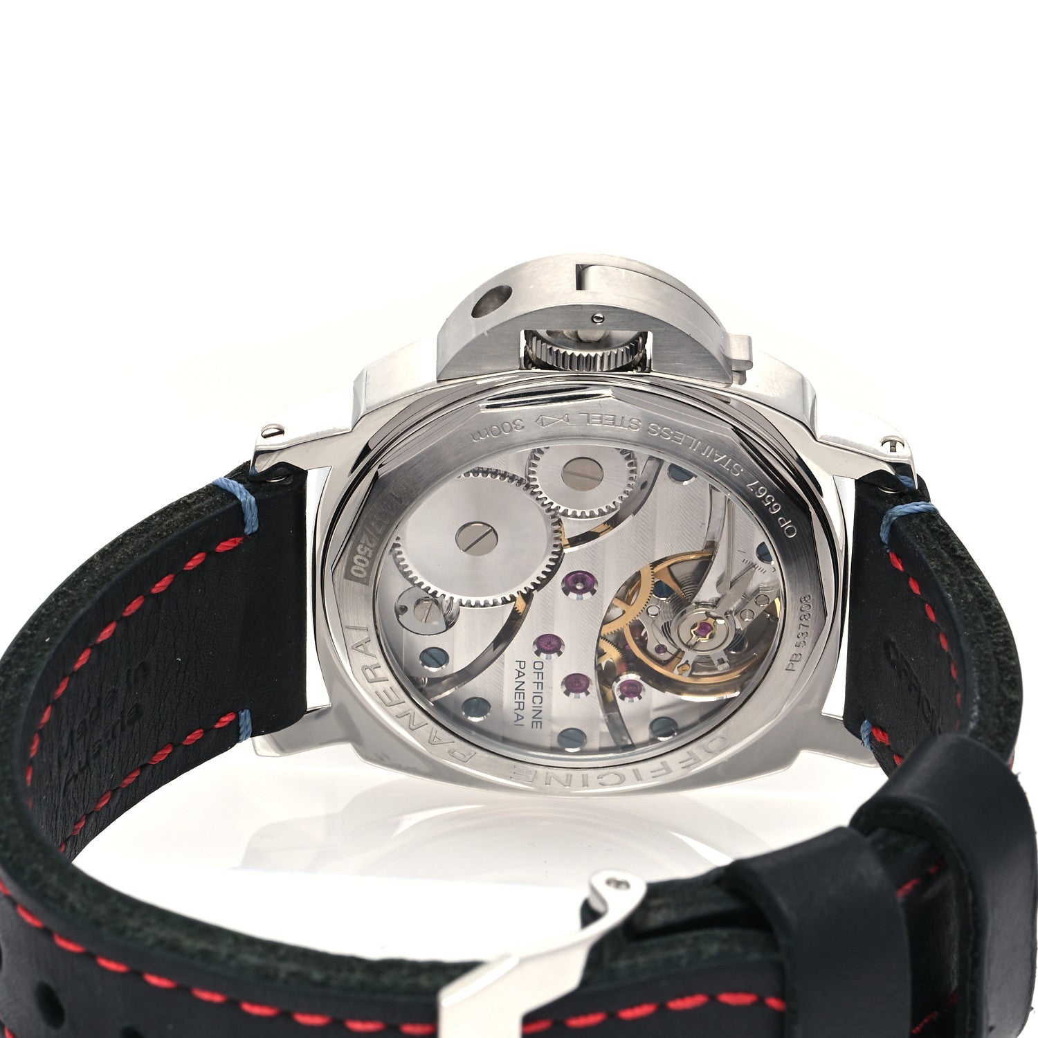 Panerai Stainless Steel Calfskin 44mm Luminor Marina Manual Winding Watch Black PAM00111 4 of 6