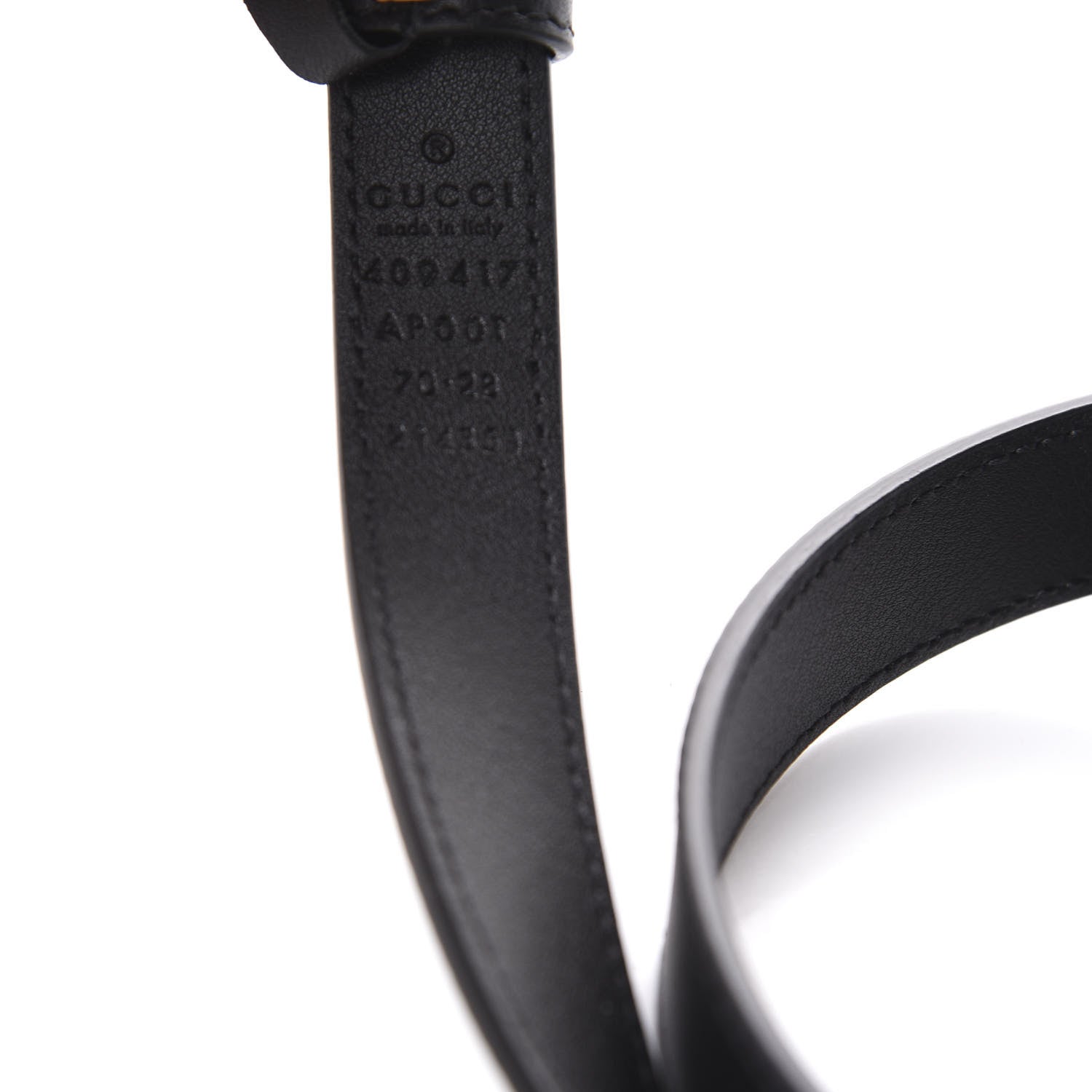 Gucci Calfskin Double G 20mm Belt 70 28 Black 4 of 5