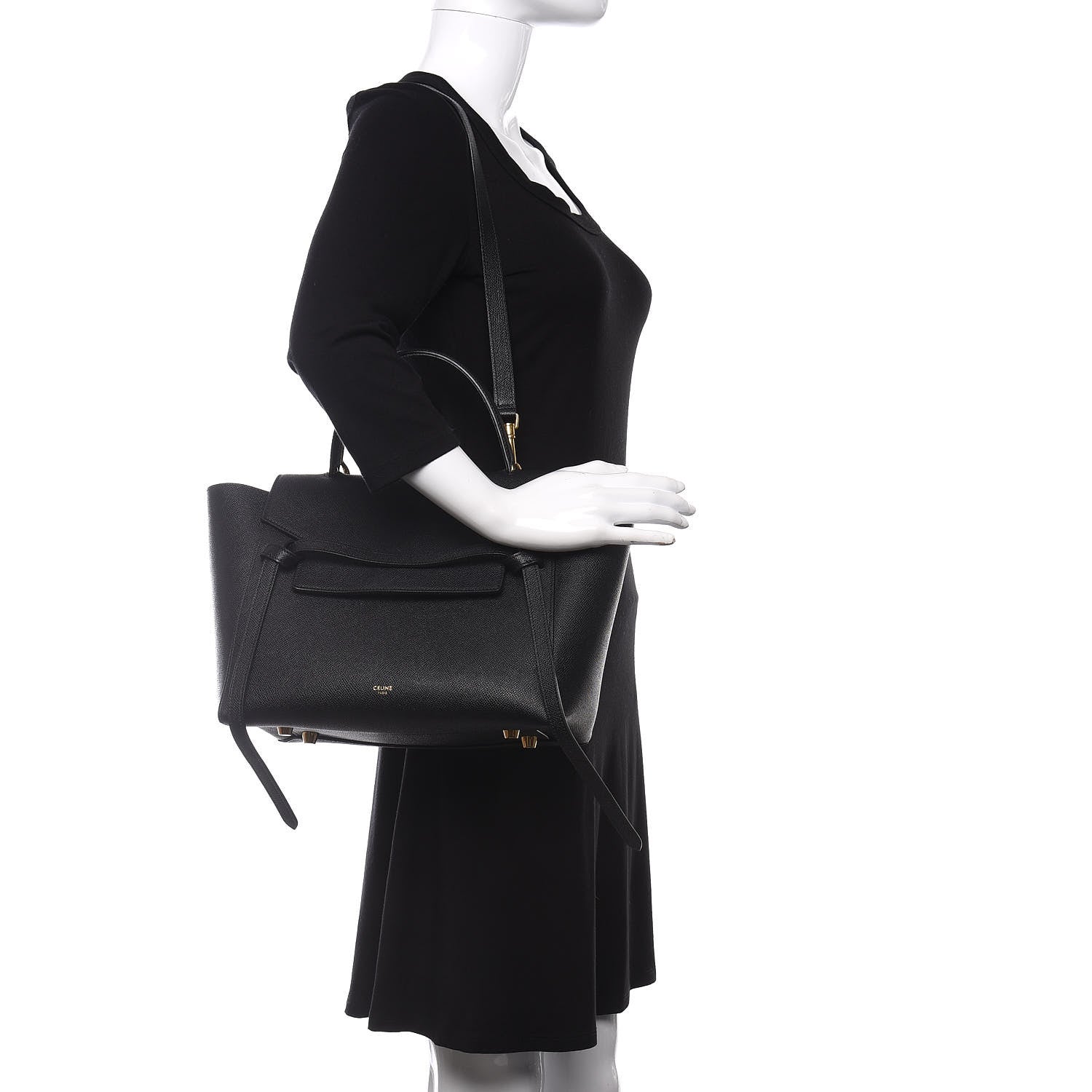 Celine Baby Grained Calfskin Mini Belt Bag Black 2 of 10