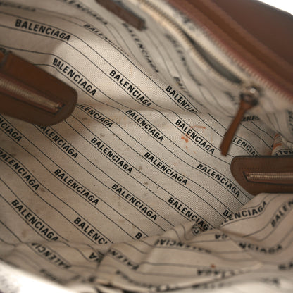 Balenciaga X GUCCI GG Monogram Azalea Calfskin Neo Classic Silver Hardware Medium City Beige Ebony Brown Sugar 6 of 11