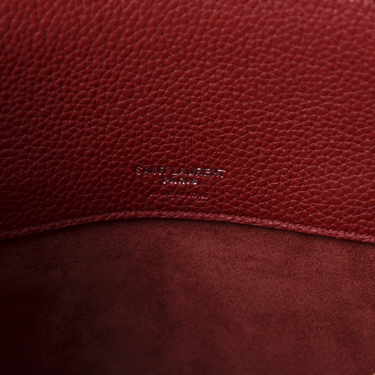 Saint Laurent Grained Calfskin Baby Sac De Jour Souple Red 9 of 12