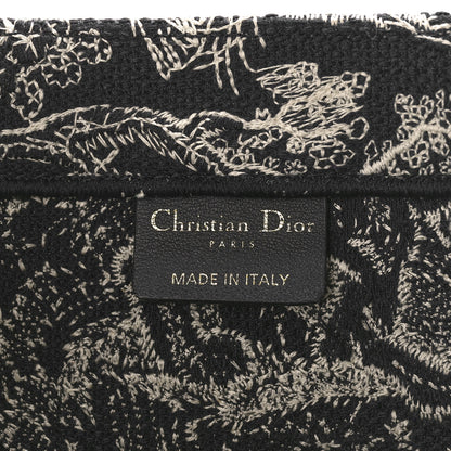 Christian Dior Canvas Embroidered Medium Toile De Jouy Reverse Book Tote Blue 6 of 8