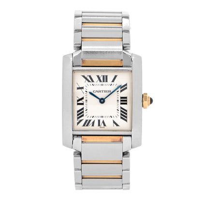 Cartier Stainless Steel 18K Yellow Gold 25mm Tank Francaise Quartz Watch 1 of 4
