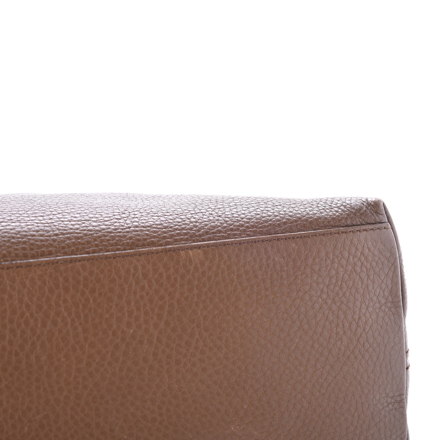 Gucci Pebbled Calfskin Medium Soho Chain Shoulder Bag Maple Brown 13 of 14