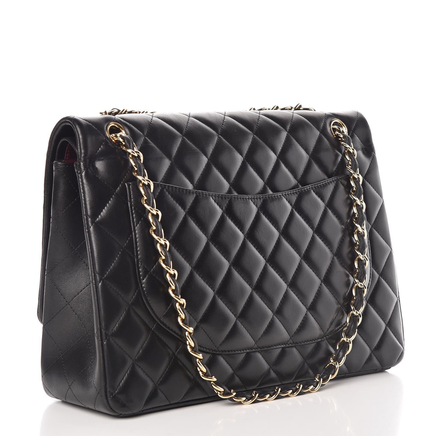 Chanel Lambskin Quilted Maxi Double Flap Black 3 of 9