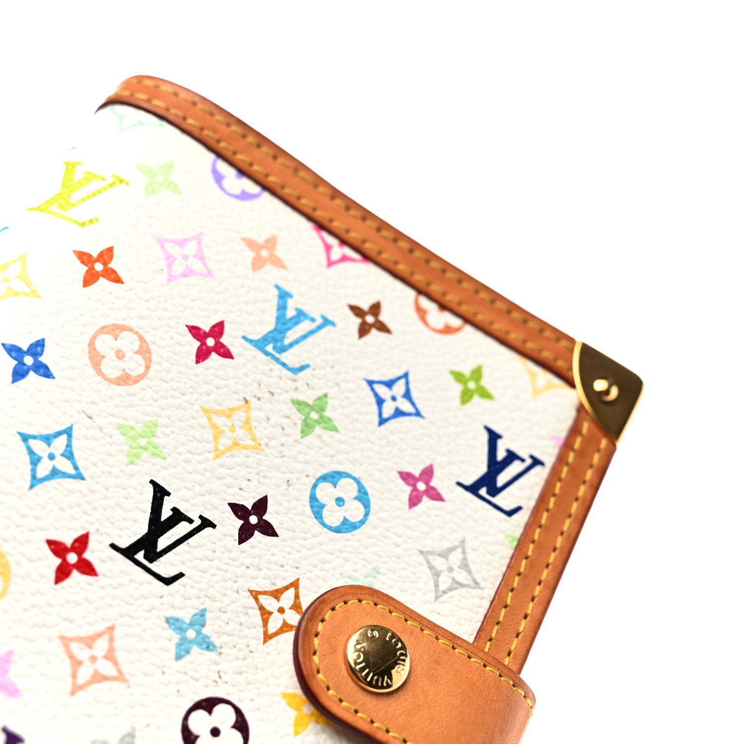 Louis Vuitton Monogram Multicolor Small Ring Agenda Cover White 9 of 10