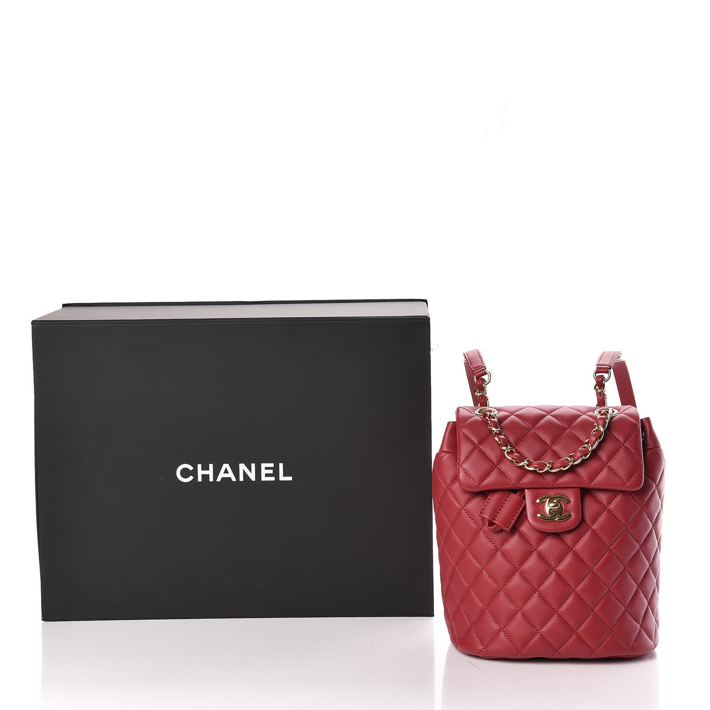 Calfskin Quilted Mini Urban Spirit Backpack Red