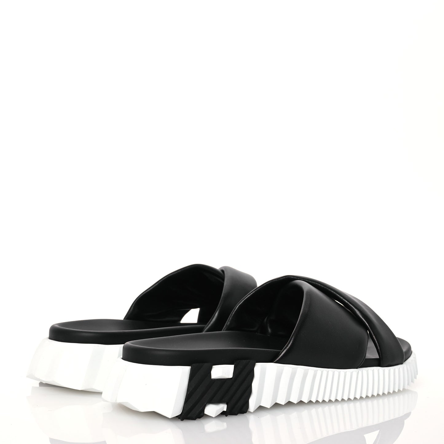 Nappa Womens Infra Sandals 39.5 Black