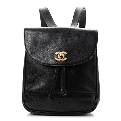 Chanel Caviar CC Backpack Black 1 of 8