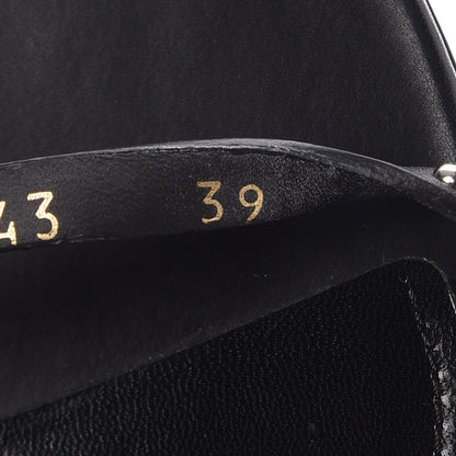Saint Laurent Calfskin Studded Iris Sandal Pumps 39 Black 8 of 14
