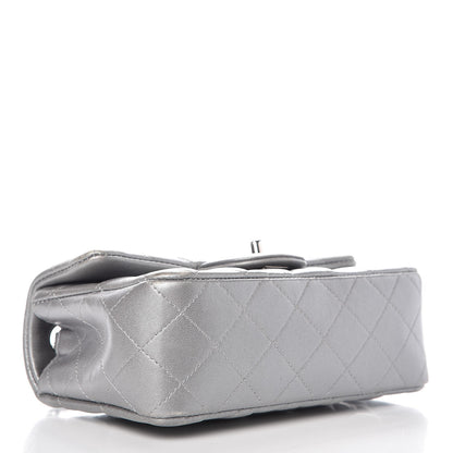 Chanel Metallic Lambskin Quilted Mini Rectangular Flap Silver 4 of 13