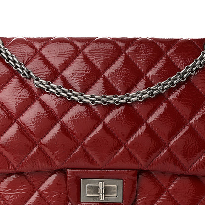 Chanel Distressed Patent 2.55 Reissue 227 Flap Raspberry Red 8 of 11