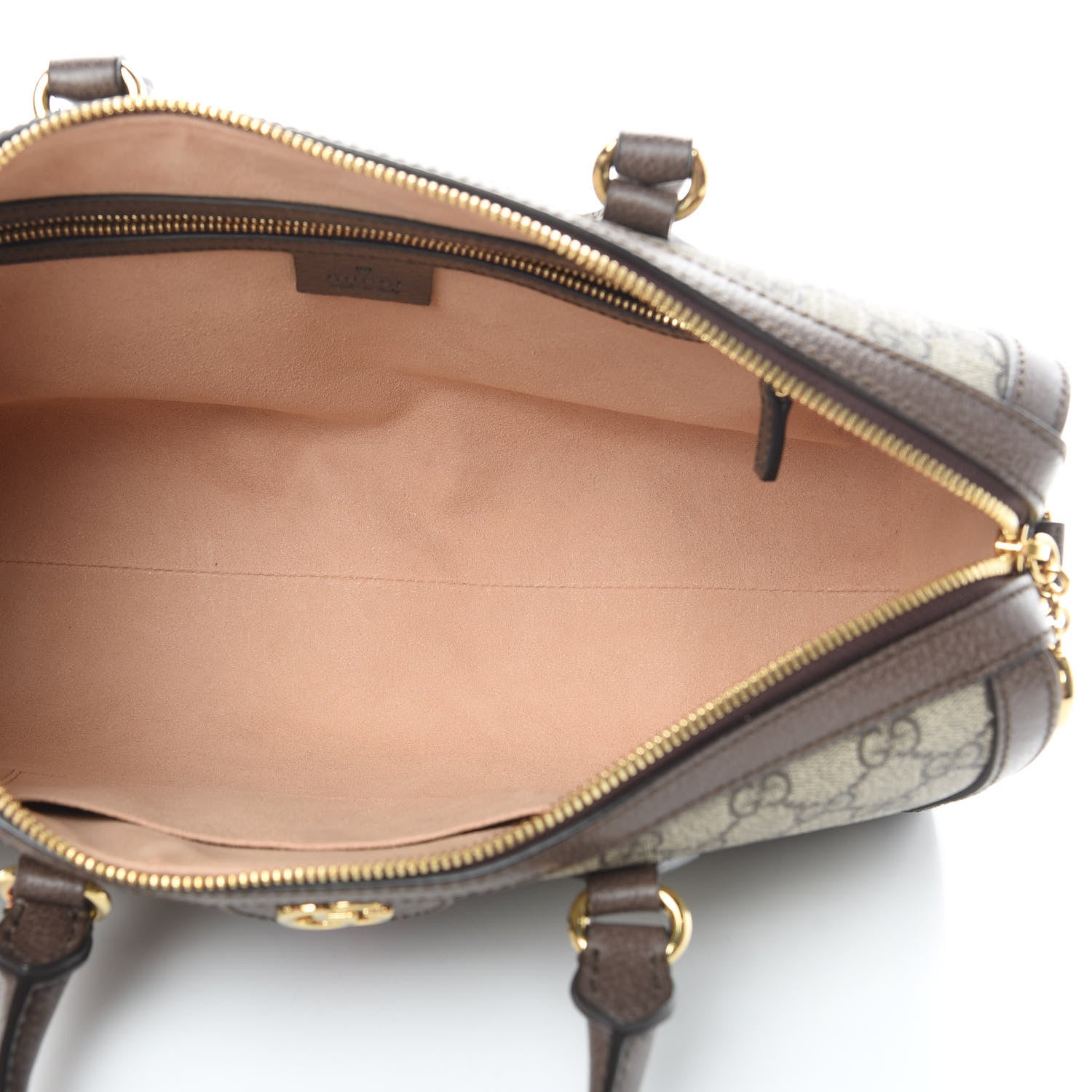 Gucci GG Supreme Monogram Web Medium Ophidia Boston Brown 5 of 10
