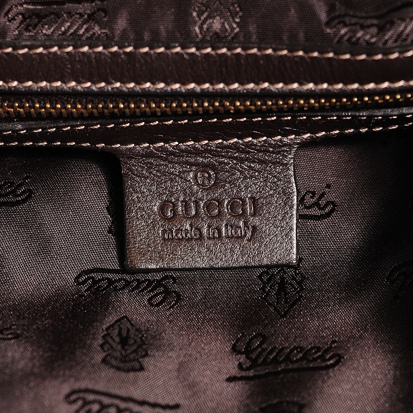 Crystal Monogram Medium Hysteria Tote Brown