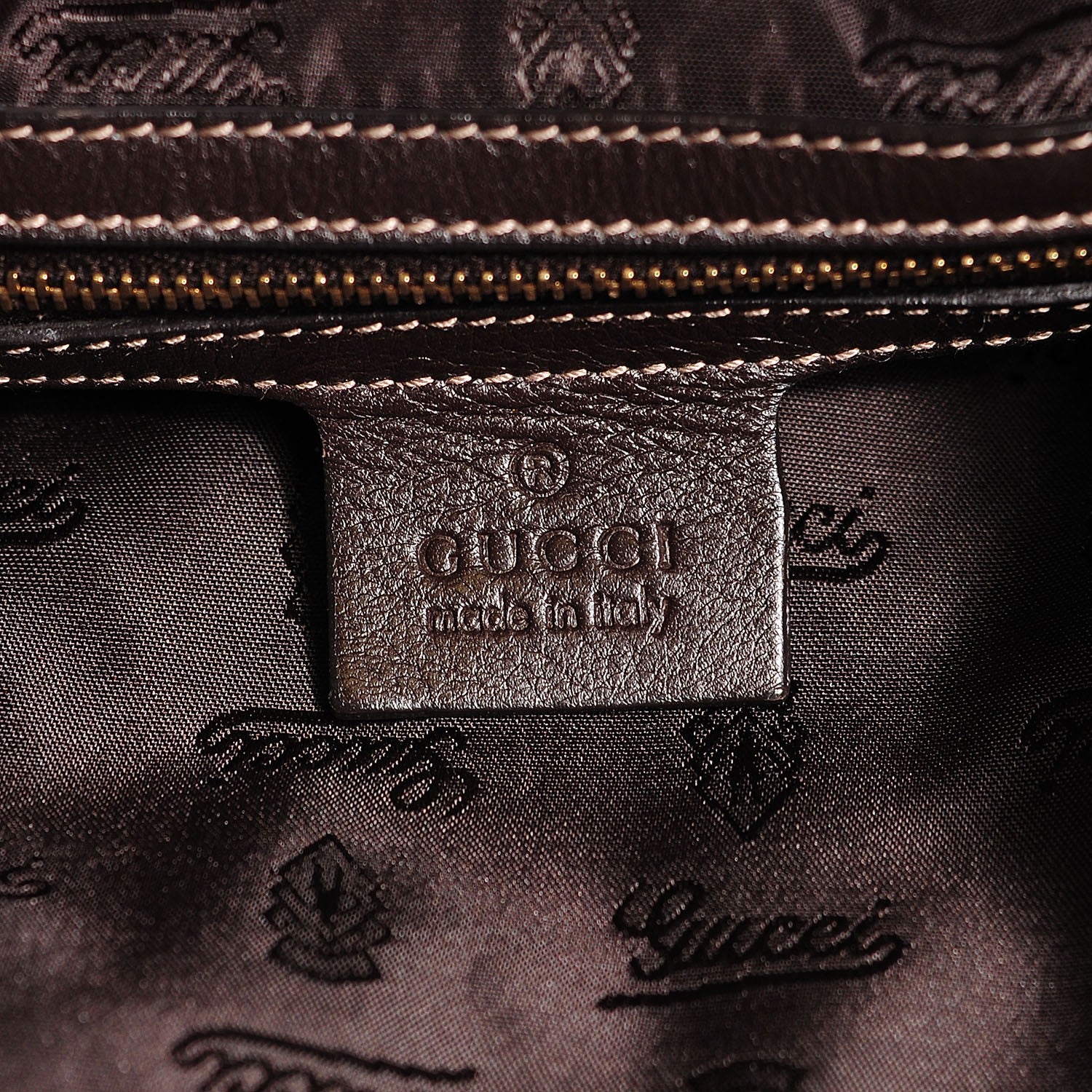 Gucci Crystal Monogram Medium Hysteria Tote Brown 6 of 9