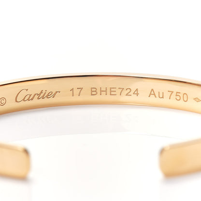 Cartier 18K Yellow Gold LOVE Cuff Bracelet 17 4 of 4