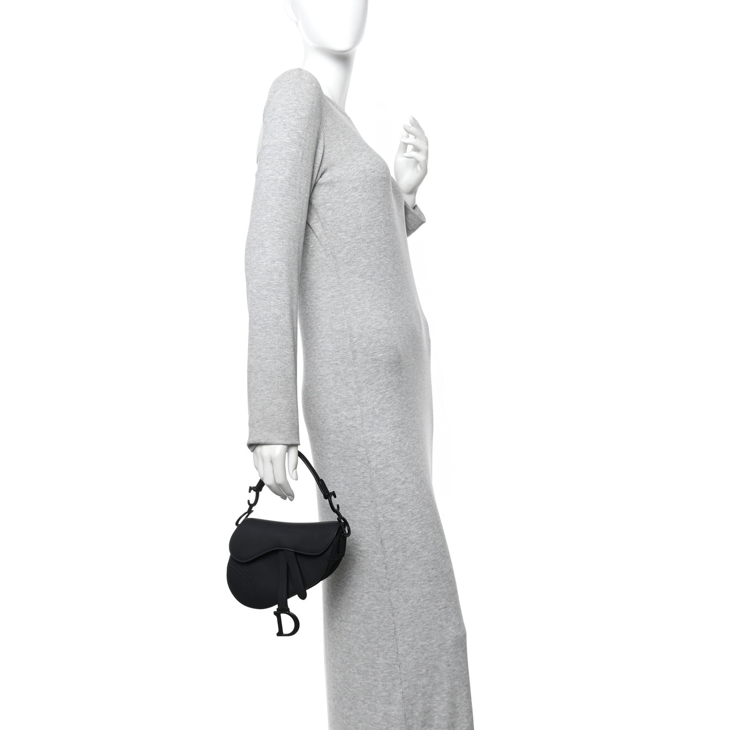 Ultra Matte Calfskin Mini Saddle Bag Black