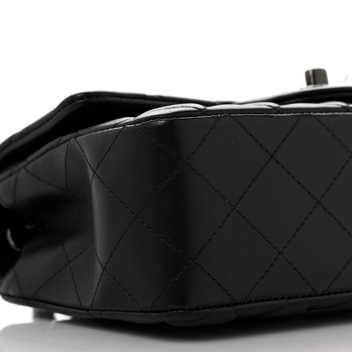 Lambskin Quilted Mini Rectangular Flap So Black