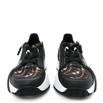 Fendi X SARAH COLEMAN Nylon Suede Lycra FF Vertigo Fendi Flow Low Top Sneakers 40 Transparent Black 3 of 11
