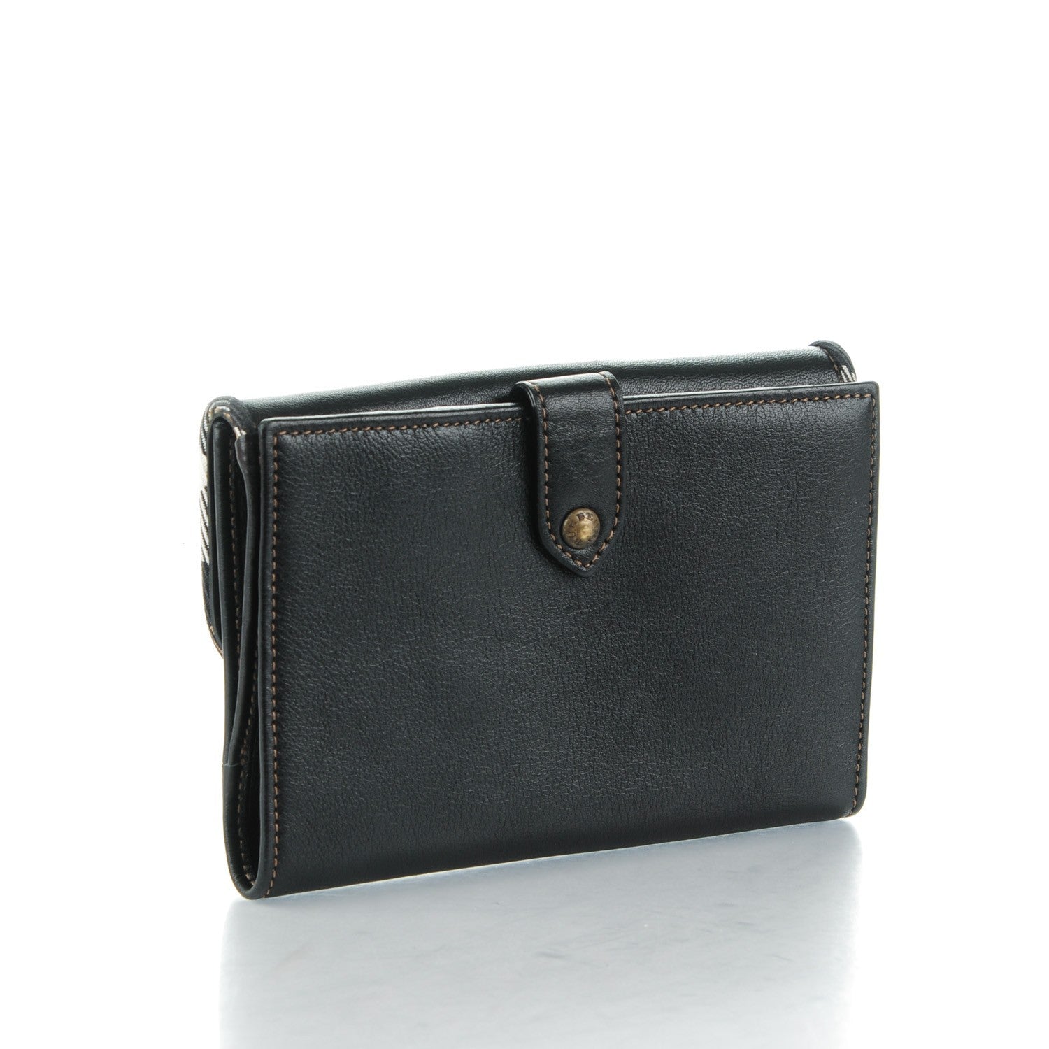 Burberry Calfskin Nova Check Wallet Black 3 of 7